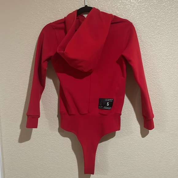 BEN TAVERNITI UNRAVEL PROJECT Red Hoodie Bodysuit Small - Picture 8 of 13